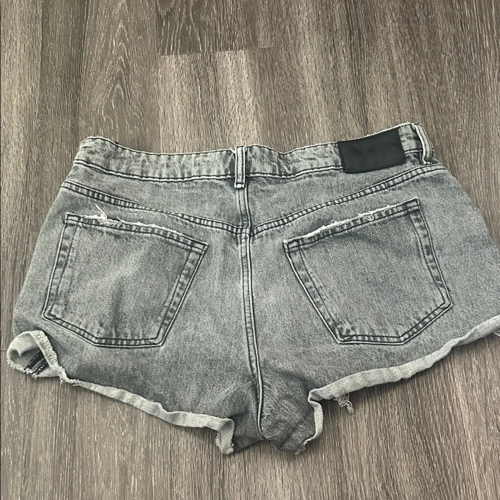 Women's Zara Gray Distressed Jean Shorts